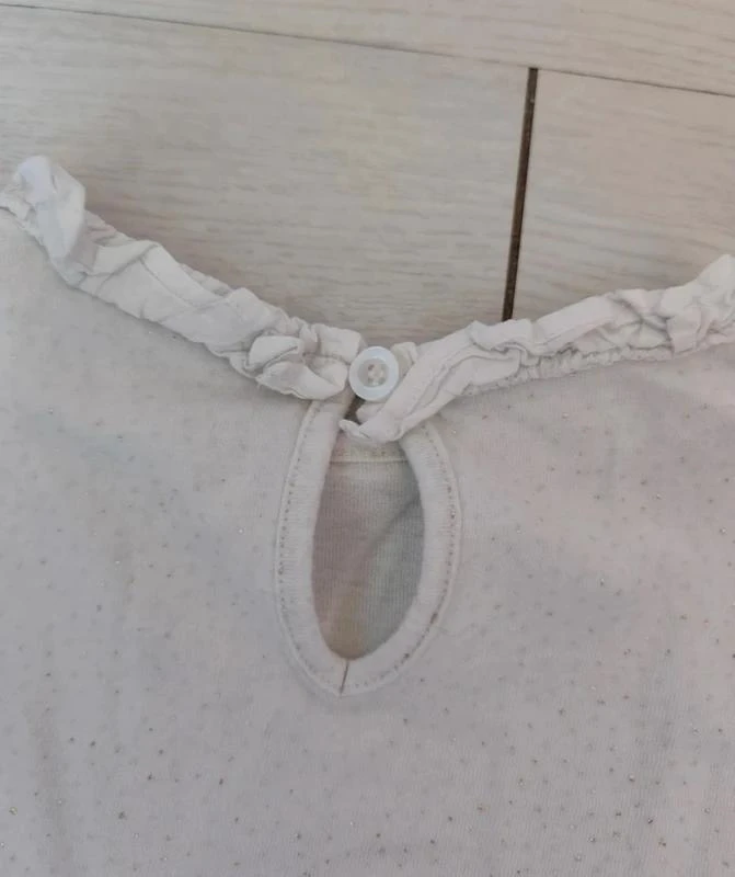 Cream glitter long-sleeve t-shirt 🦄 Size 4 years 🦄 Monoprix Kids – photo 4
